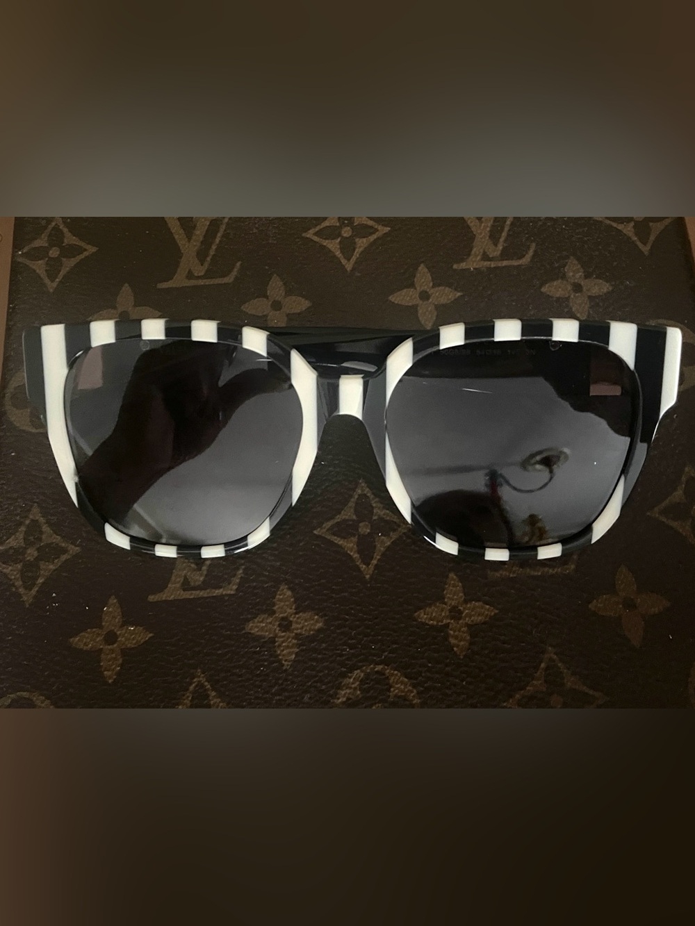 Valentino Rockstud Striped Sunglasses